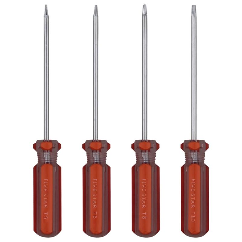 پیچ گوشتی ستاره ای فایو استار مدل five star .004  بسته 4 عددی